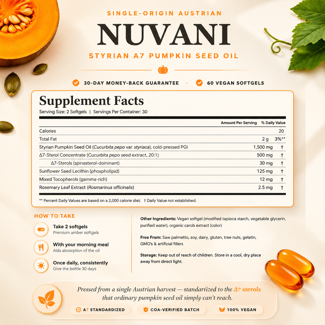 Styrian Δ7 Pumpkin Seed Oil
